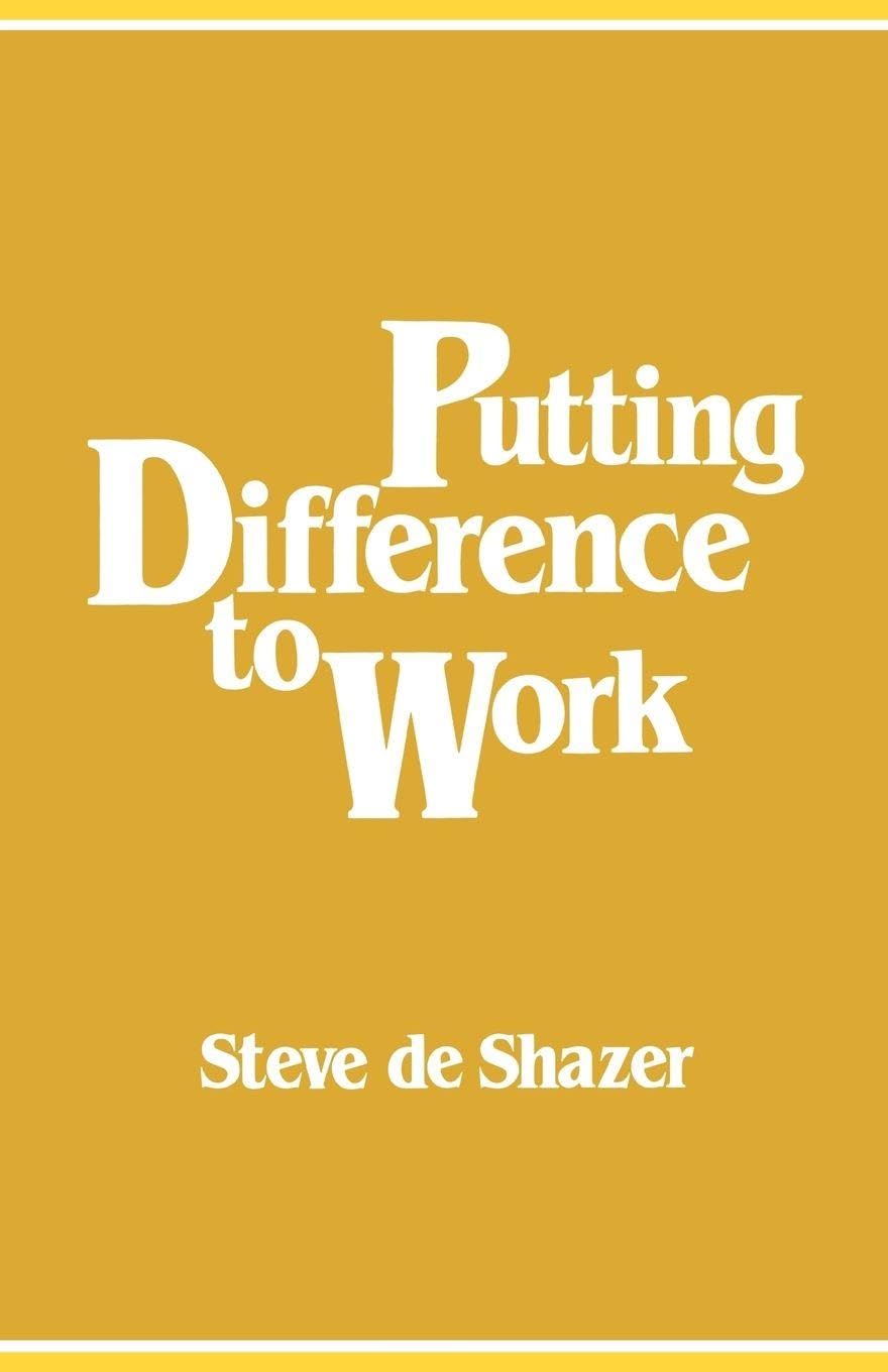 Putting Difference To Work