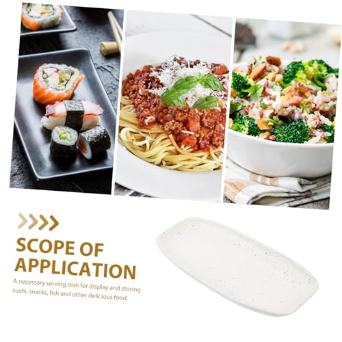 Plato rectangular de porcelana para sushi Alipis miniatura 3