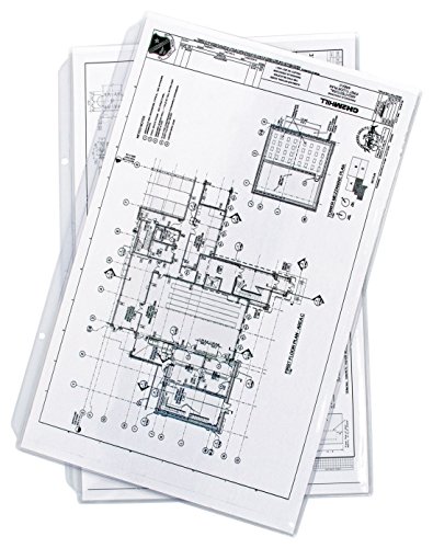 11x17 Sheet Protectors, Portrait Top-Loading Vinyl Sleeves with 3-Holes – Heavy Gauge Non-Archival Crystal Clear Document Protectors, 25-Pack
