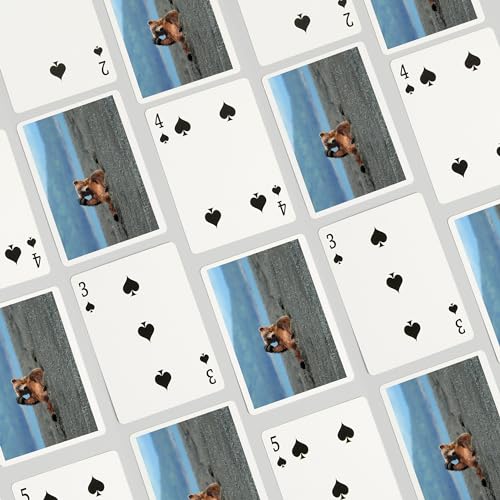 Lantern Press Grizzly Bear Waving, 52 naipes Póker para adultos miniatura 4