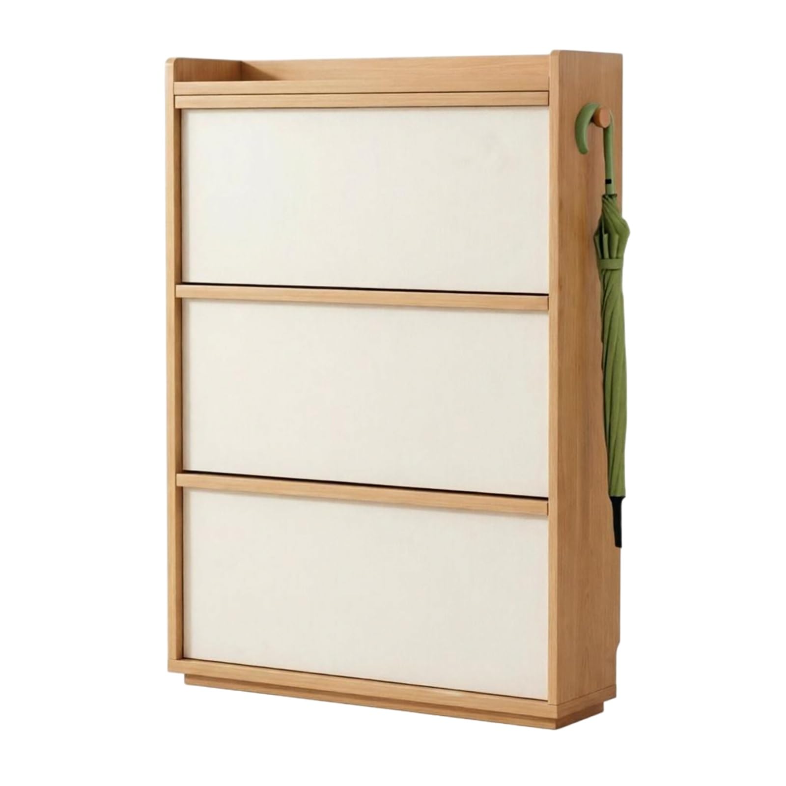 Cenz-888 Shoe Rack Free Standing Entryway Slim Shoe Cabinet Narrow Doorway Storage Cabinet Shoe Rack Entryway Shoe Shelf(Orange)