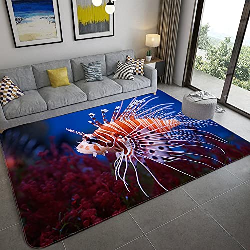 Tapis de salon poisson 3D pour decoration de la maison unique