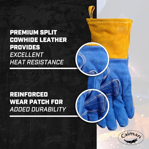 Caiman Premium Split Cowhide Welding Gloves