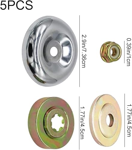 Miniatura 2 de AOTISBAO 5 piezas de repuesto de metal para caja de engranajes y tuercas Kit de fijación de tuercas de rosca, cubierta de repuesto para caja de