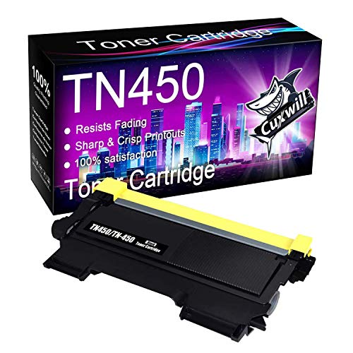 New Deal Cuxwill Compatible Toner Cartridge Replacement for Brother TN450 TN-450 TN420 use with HL-2230 HL-2240 HL-2270DW HL-2280DW MFC-7360N MFC-7860DW MFC-7240 DCP-7065DN Intellifax 2840 2940 Printer (Black)