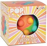 iscream Fidget Fun 2.5' Popper Ball for Calm and Focus - Groovy Tie Dye