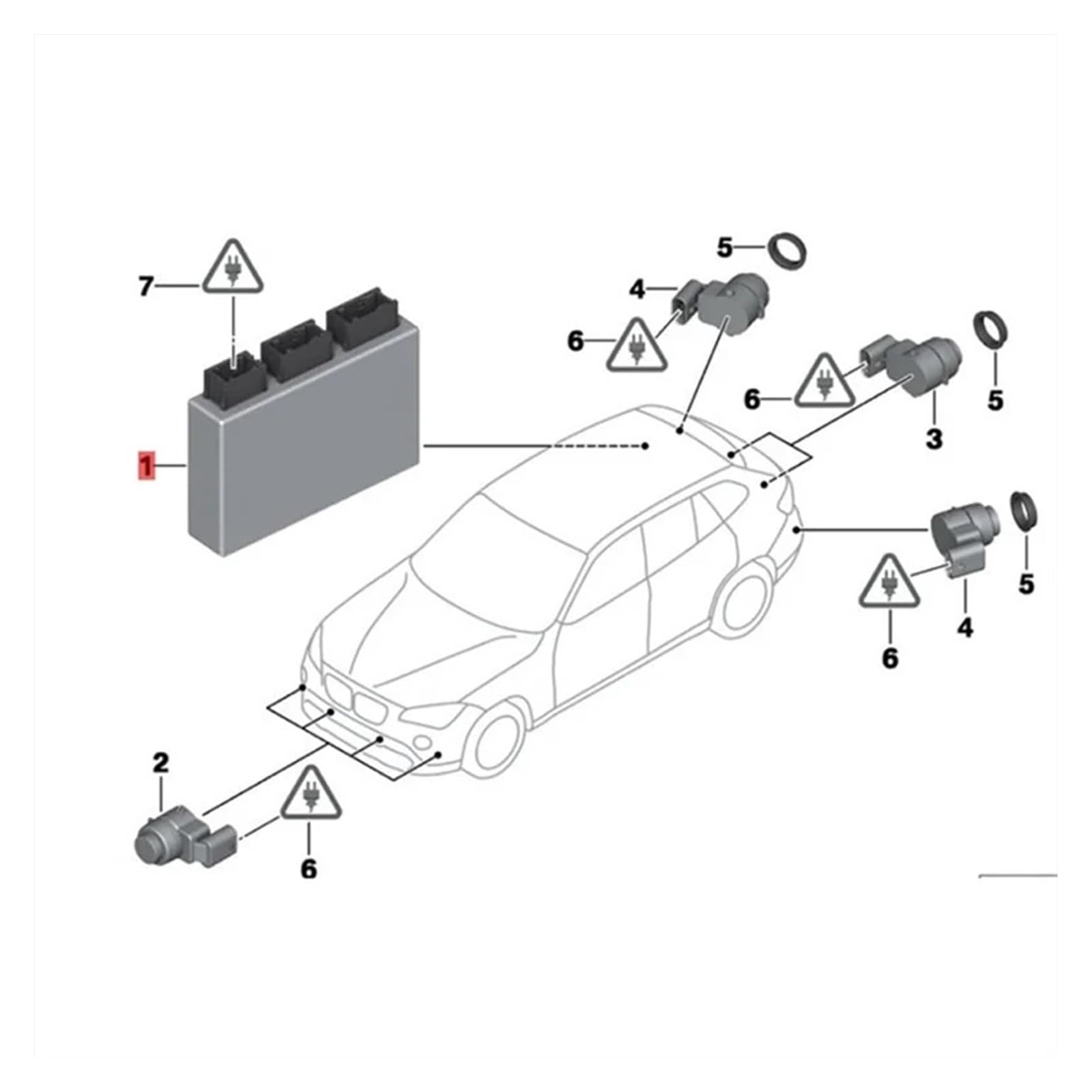 Feststellbremse Für X1 E84 2008-2015 3 Stecker Hohe Version Parkplatz Modul Auto PDC Park Distance Control Unit 66209252636 66209 252 636