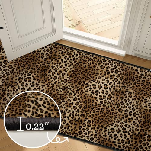 Tapete corredor animal print 2x6 pies marrón miniatura 6