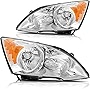ECCPP Headlight Assembly For Honda CR-V 2007-2011 Driver and Passenger Side Headlamps