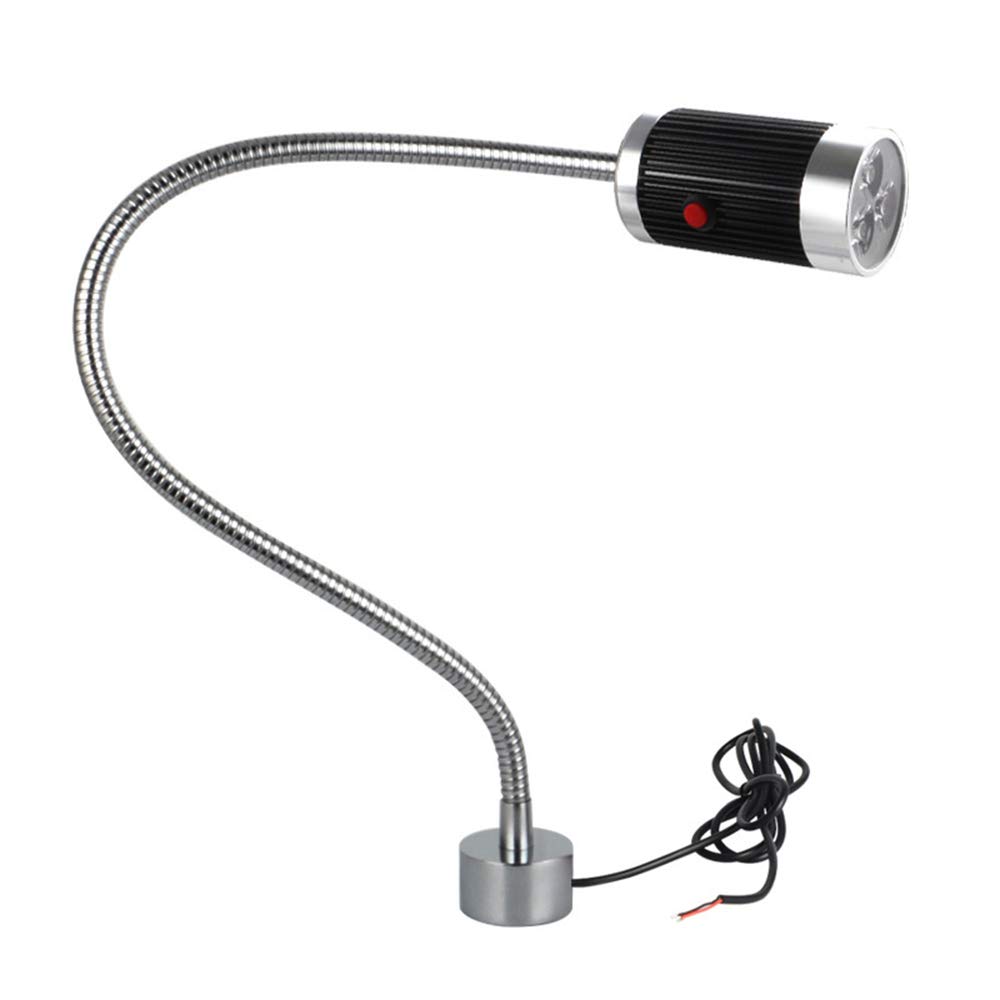 6 W, 24 V, lampa robocza LED ze stopu aluminium, obracana o 360°, lampa narzędziowa z przełącznikiem, mocna podstawa magnetyczna, do oświetlenia przemysłowego