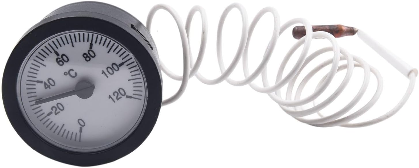 1 Meter Brass Capillary for Dial Temperature Gauge, Measures from 0 to 120 Degrees Celsius, Suitable for Oil and For Water Use