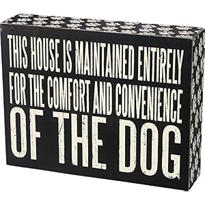 Primitives by Kathy 21482 Pawprint Trimmed Box Sign, 7.50" x 5.75", Convenience of the Dog Primitives by Kathy 21482 Pawprint Trimmed Box Sign 750 x 575 Convenience of the Dog