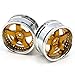 2pcs RC 1/10 Aluminum On Road Wheel Rims Hex 12mm Adjustable Offset Silver/Gold Color Fit for 1:10 RC On Road Drift Touring Street Car Tire Tyre