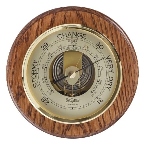 Barometer Traditional Solid Oak Wooden Plaque made by Woodford. Wall Barometer Cover
