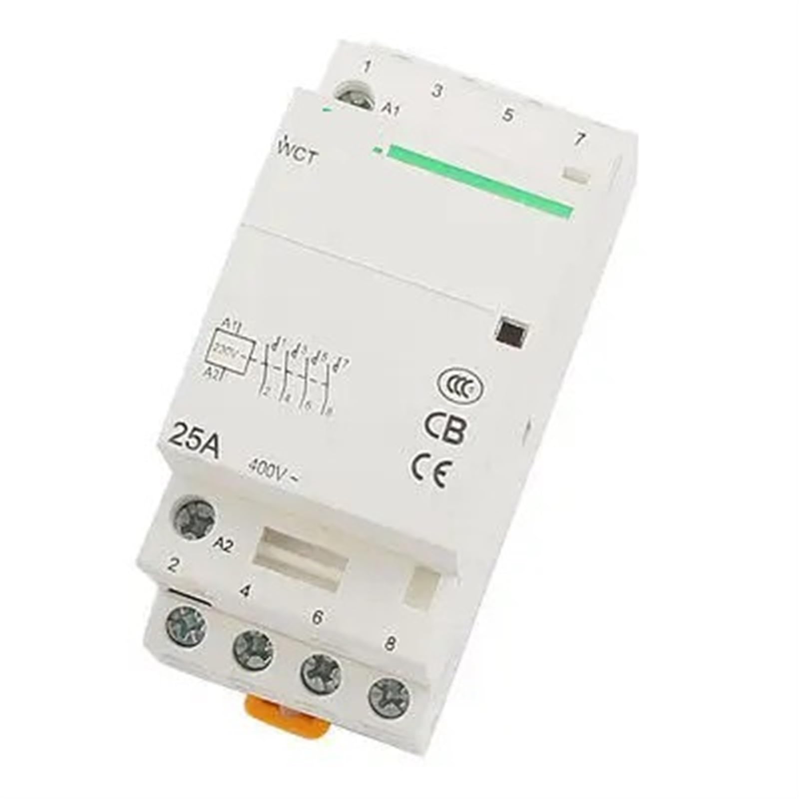 Contactor de CA doméstico 4 polos 25A WCT-25A para automatización de cargas de luz 3