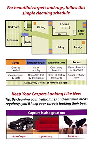 Capture Carpet Cleaner 4 lb - Dry Carpet Cleaner and Area Rug Cleaner, Carpet Cleaning Powder to Deodorize Pet Stains Smell Odor and Moisture Too