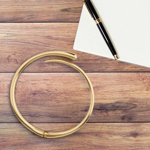 Chunky Choker Collar Necklace for Women, Gold Teardrop Necklace Spring Open Cuff Choker Metal Statement Jewelry for Women4