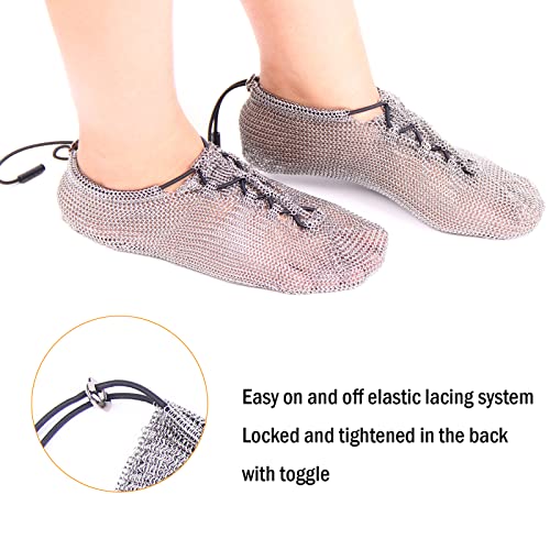 Minimalist Barefoot Sock Shoes Chain Mail Shoes for Women and Men, Stainless Steel Cut Resistant Water Shoes, Portable & Multi-Purpose3