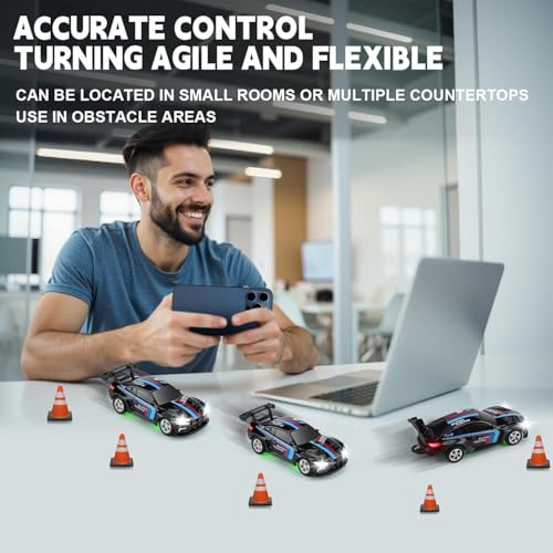 Image of Bestie toys 1:64 Scale APP Controllable Mini Alloy Toy Car 3 Speed Adjustment Type C Charging 2.4Ghz RC Toy Car for Kids Gift Toy(Mix Color As per Stock)
