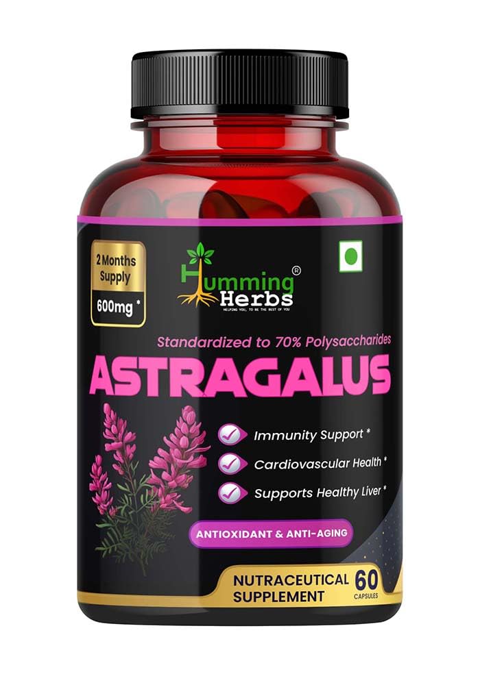Astragalus Root Extract Capsules - Supports Immune System, Cardiovascular & Liver Health - Natural Antioxidant & Anti-Aging Supplement
