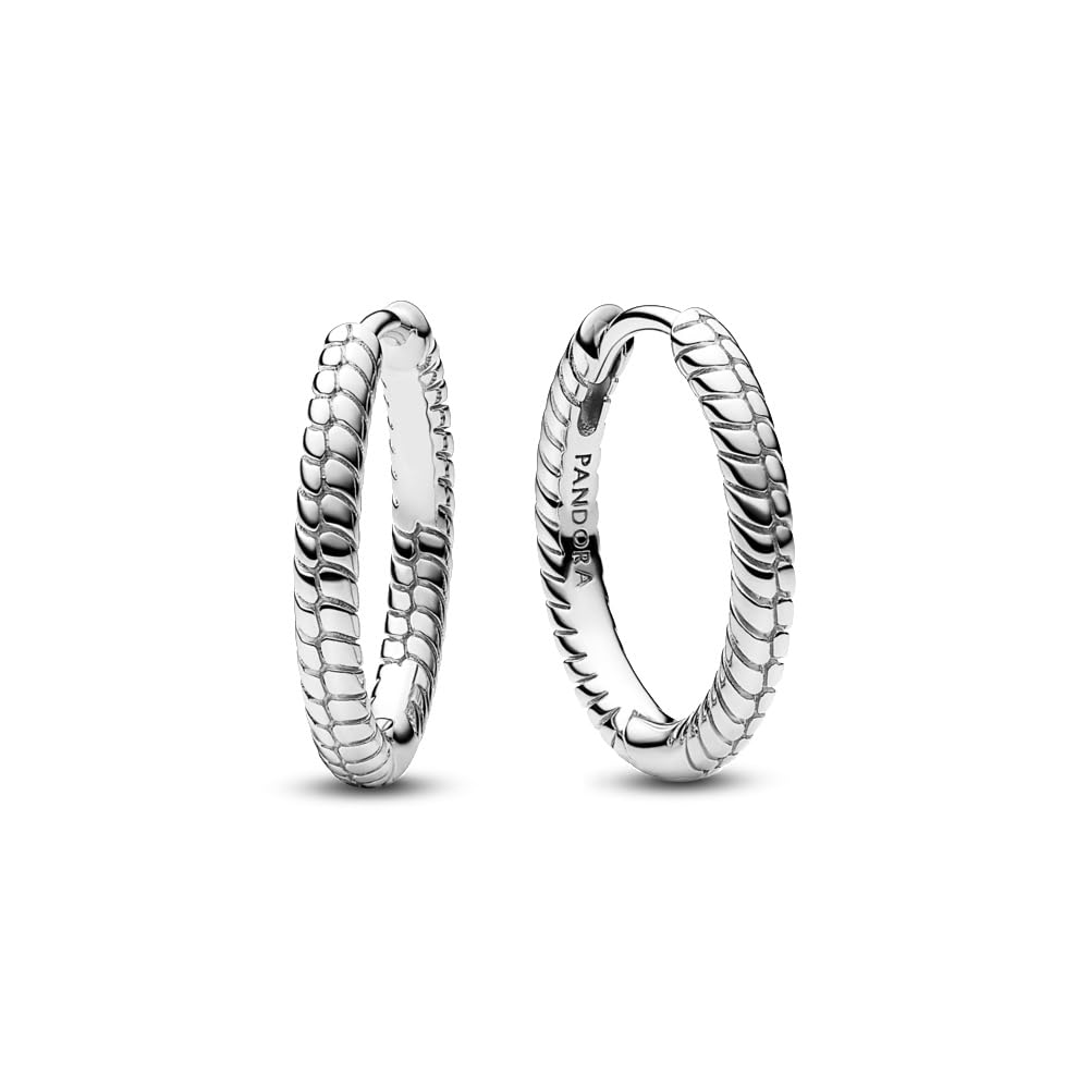 Pandora Moments Infinity Pendientes con patrón de cadena de serpiente