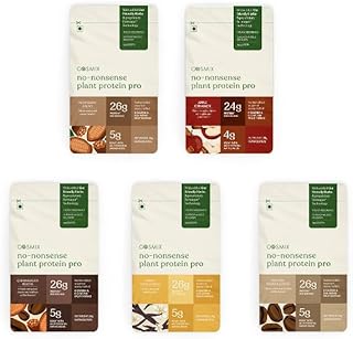 Cosmix No-Nonsense Yeast Protein 38g Assorted (Pack of 5 Sachets) | 24g Protein/Serve | Chikmagalur Mocha, Indonesian Caca...