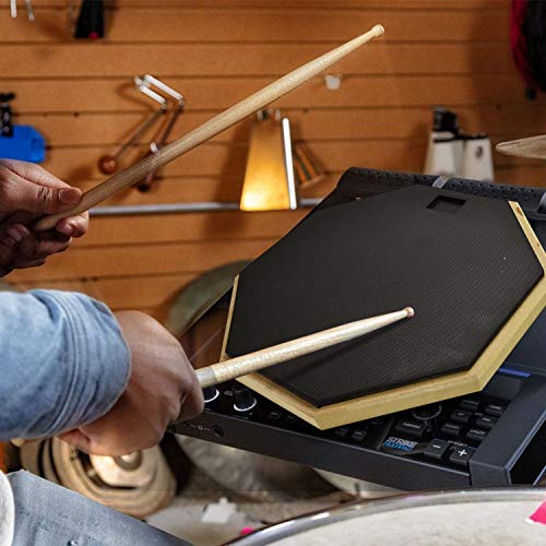 image for Yoken 12 Inch Drum Practice Pad, Double-Sided Silent Drum Pad Set, Dru