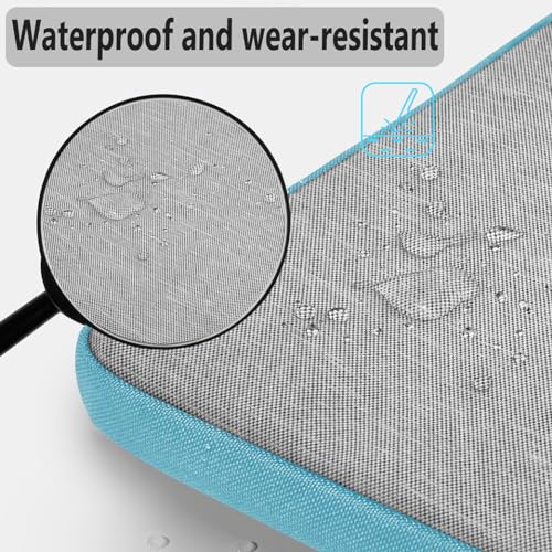 Image of Hseok Laptop Shoulder Bag 13 13.3 14 Inch Case Compatible with MacBook Pro /Neo 14 inch M5 /M4 /M3 /M2 /M1,Mac Air /pro /Neo 13 inch and Most 13 13.3 14 Notebooks,Spill-Resistant Briefcase,LT Gray & T Blue