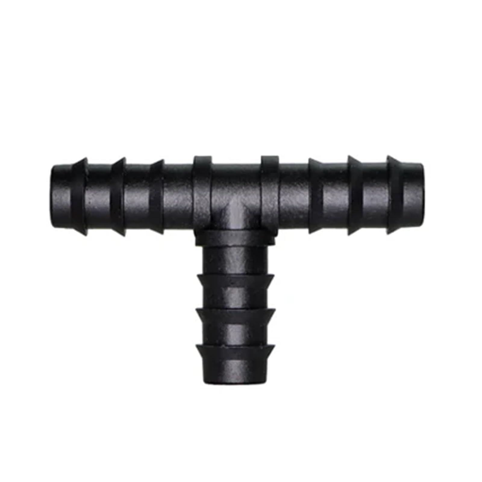 16mm 20mm 25mm PE-Rohr Barb Anschlüsse T-Stück Ellenbogen Gerade Endstopfen Garten Wasser Tropfbewässerung Schlauch Reduzierstück Splitter Fitting(Tee,25MM_50 PIECES)