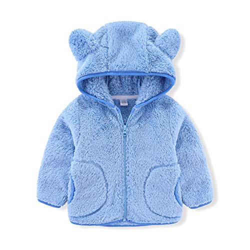 Toddler Girls Boys Hooded Jacket Zip Up Teddy Coat Infant Warm Winter Outerwear for Kids Fuzzy Soft Jacket3