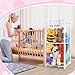 GLDZI Stuffed Animal Storage Zoo, Wooden Stuffed Animal Organizer with Elastic Cords for Boys Girls, Space Saving Toy Plushies Storage Holder for Playroom, Bedroom, Living Room (White, Small)