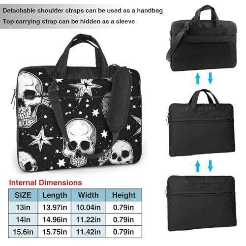 Sac ordinateur portable motif crâne punk blanc protégeant votre PC