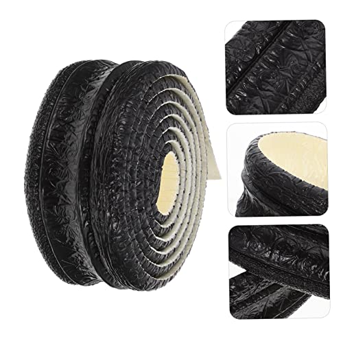 ULDIGI Adesivo de parede 3 peças para decoração de espelho de linha de cintura preto papel de parede