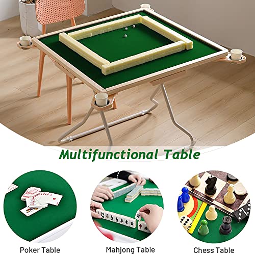 VEVOR Table de Mahjong Pliable pour 4 Joueurs avec Porte-Gobelet Plateau à Jeton