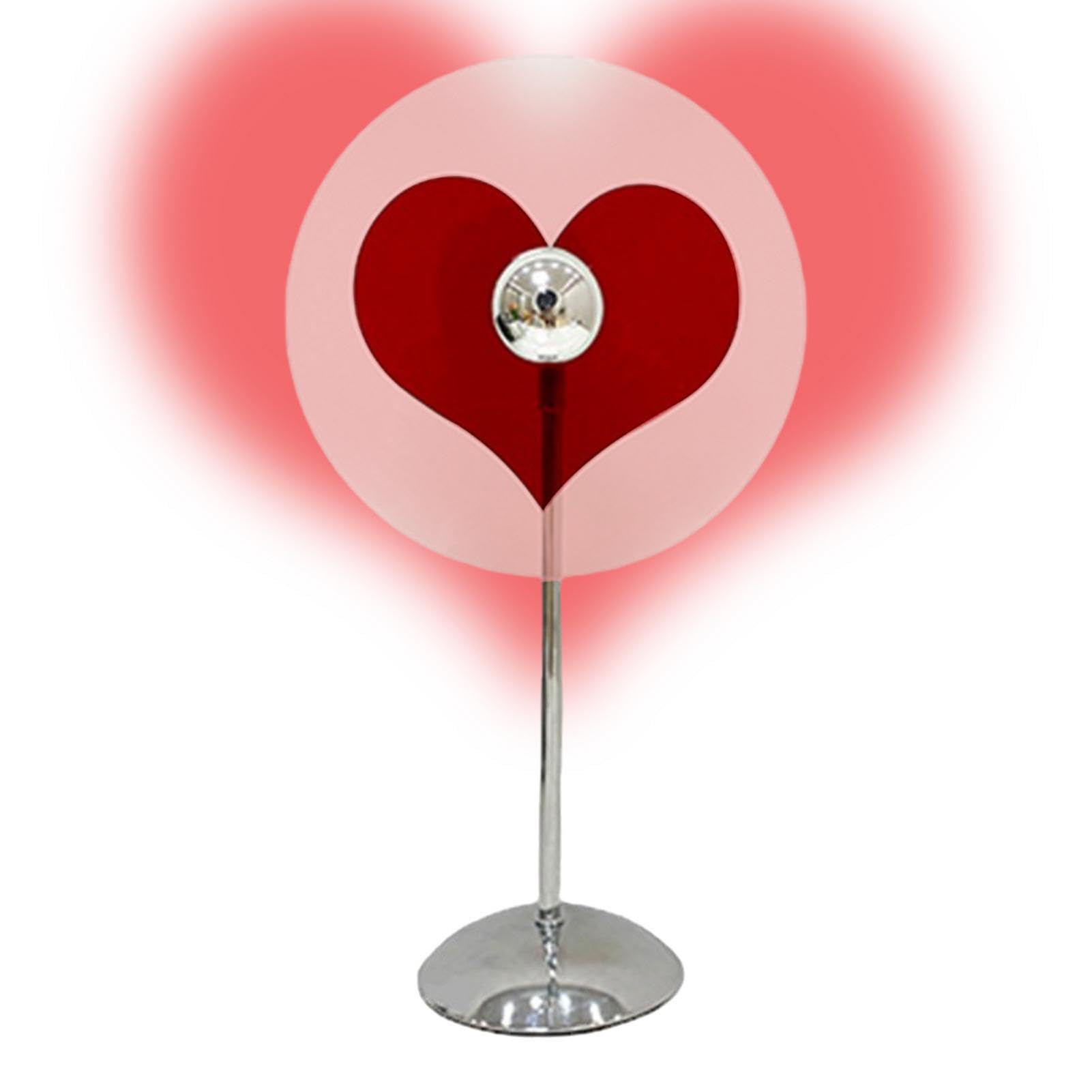 Heart Ambient Light, 180° Rotating Heart Lamp, Widely Used Heart Shape Light, Indoor Heart Light, Heart Design Night Light, Romantic Heart Shape Lamp for Weddings Valentine's Day Photo Props Bedroom
