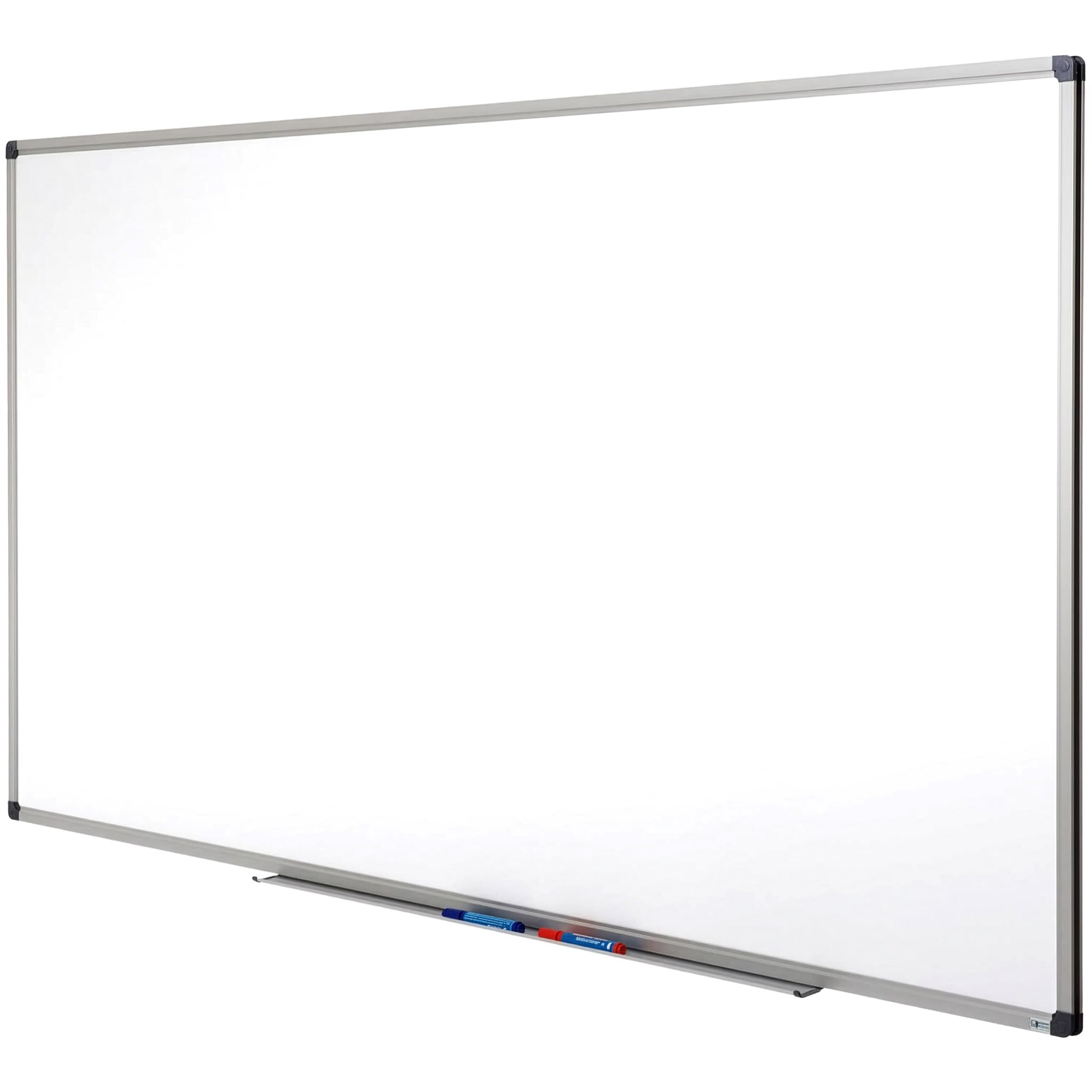 Mob Magnetisches Whiteboard 90x60cm mit Alurahmen und abnehmbare Stiftablage für Büro, Heim und Schule, Magnettafel Kratzfest und trocken abwischbar | Magnetboard in Hoch- oder Querformat