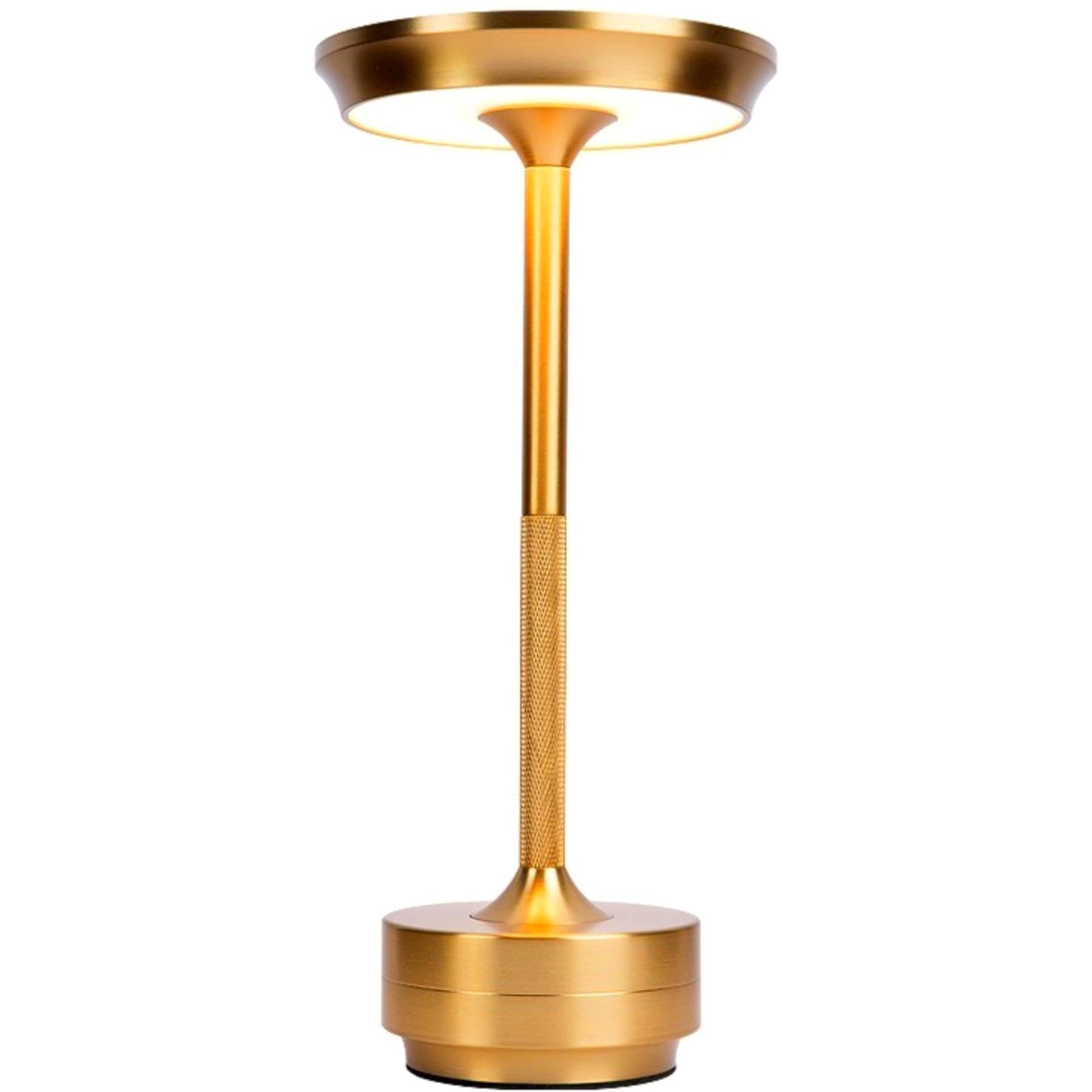 Dimmable Touch Sensor Metal, USB-C charging, 6000k (Gold)