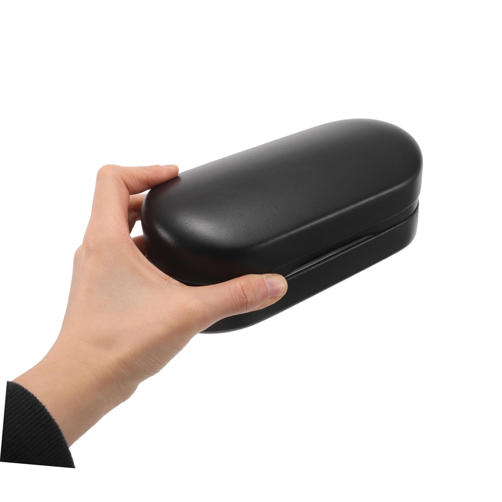 ORFOFE Custodia Rigida Portatile Doppio Strato per Occhiali Grandi, Astuccio da Viaggio Nero Divisori Protettivi, Porta Occhiali da Sole Uomo e Donna, Organizer Resistente per Trasporto