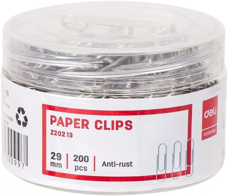 Deli EZ20213 Paper Clips, 29 mm Size