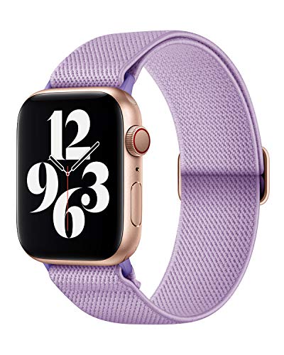 AMANECER Stretchy Nylon Band Compatible with Apple Watch Series 11/10/9/8/7/6/5/4 SE...