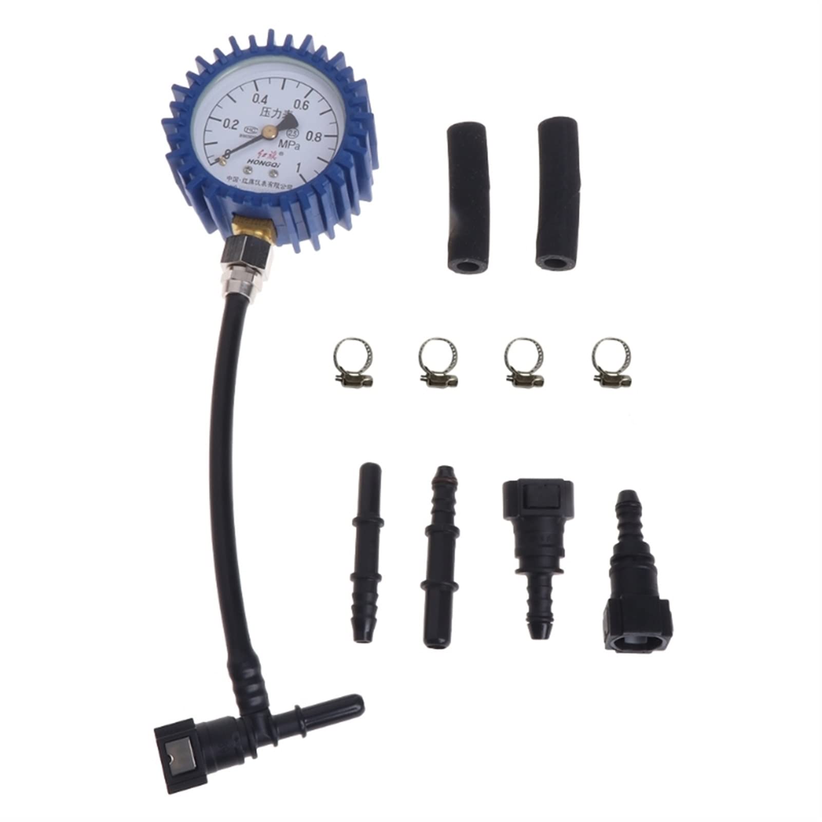 Medidor de presión de Combustible para Motocicleta y Coche de 0-1MPA, medidor de presión de Gasolina para Coche, Herramienta de Prueba con Conector de 7,89 y 9,49mm