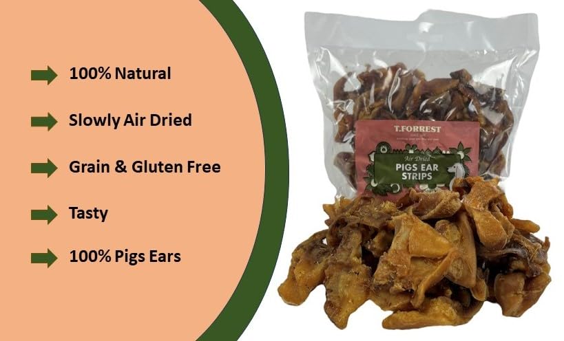 100% Natural Air Dried Dog Treats - Pigs Ear Strips 300g - Produced in UK (1, 300g), 300 g (Pack of 1) - Image 2