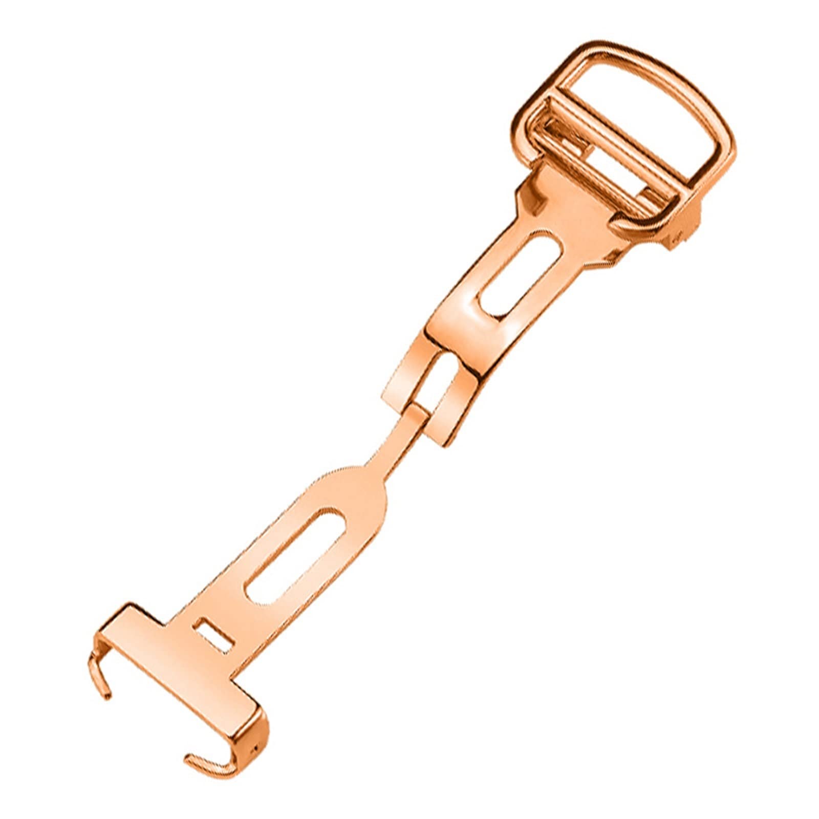 Do paska karty klamra niebieski balon zbiornik klucz London Santos seria składana klamra ze stali nierdzewnej 12 mm, 14 mm, 16 mm, 18 mm, 20 mm (kolor: srebrny, rozmiar: 14 mm)
