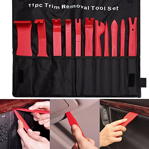 YSHtanj Herramienta de reparación modificada externa, kit de herramientas de extracción de clip de tapicería para panel de puerta y ventana, color rojo