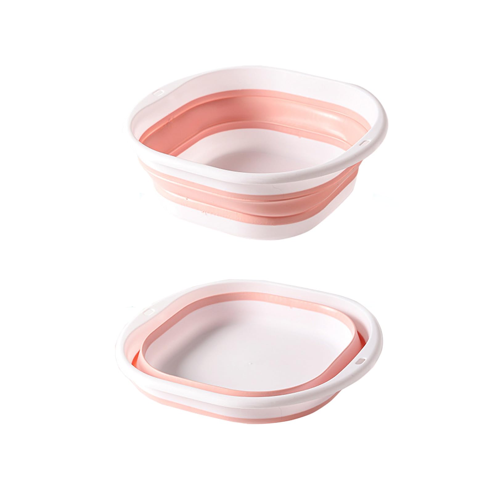 Ovelle Thickened Collapsible Washing Up Bowl – Portable Pop Up Washing Up Bowl for Camping, Caravan, Dorm & Kitchen, Foldable Design with Handles, Small Space Saving, Lightweight & Durable，Pink