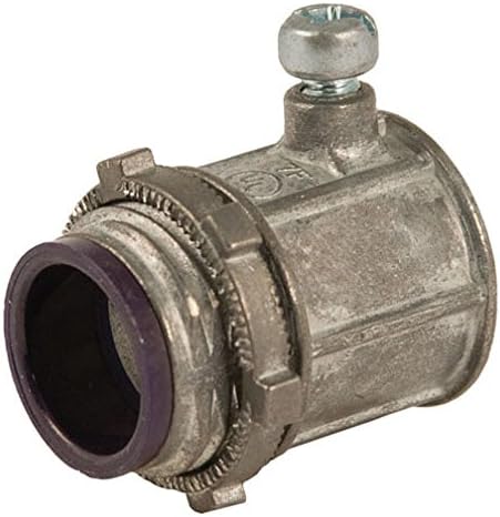 Hubbell-Raco 2637 Die Cast Zinc Connector, Set Screw, Insulated, EMT Conduit, 1-1/4" (Pack of 25)