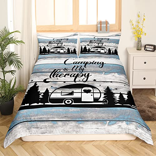 Camping Bettbezug für Jungen Kinder Teenager Erwachsene,Glückliches...