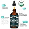 Organic Castor Oil for Face (2oz) + FREE Filled Mascara Tube, 100% Pure USDA Eyebrow Eyelash Growth Serum, Cold Pressed, Hexane Free Hair Lash Serum