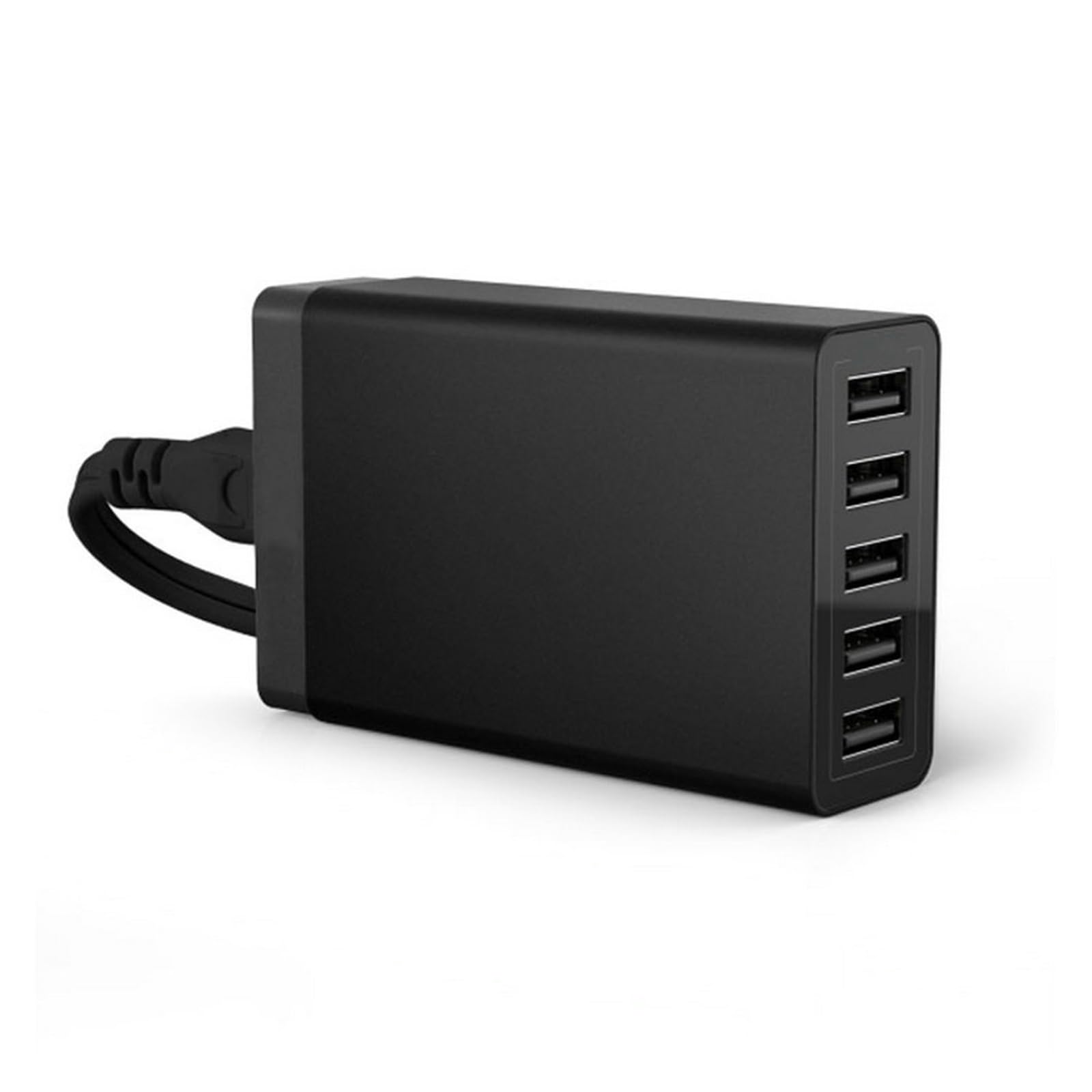 Stacja ładowania USB 40 W 5 portów Wielofunkcyjna ładowarka USB Telefon komórkowy Inteligentne urządzenie ładujące Stacja dokująca Uniwersalny adapter (kolor: czarny)
