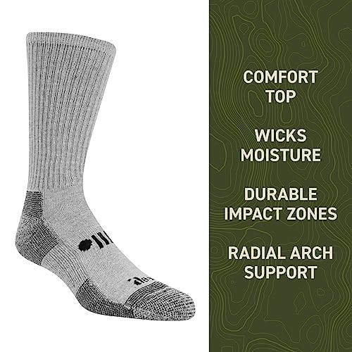 Jeep Men's Classic Cotton Socks - 3 Pair Pack - Moisture Wicking and Cushioned Comfort4